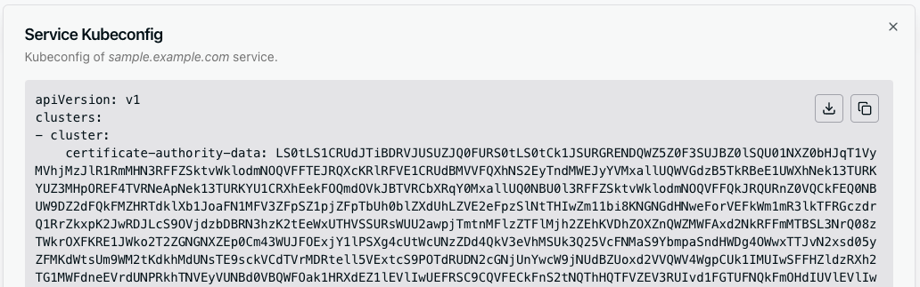 Kubeconfig View